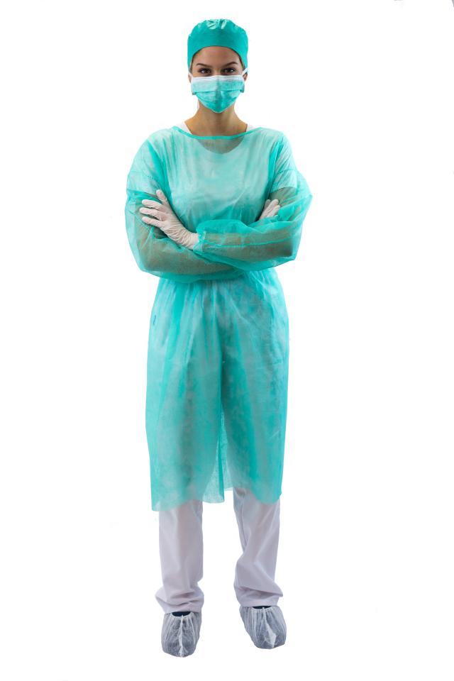 Bata Protectora PP 20 grs  Verde Caja 100 uds