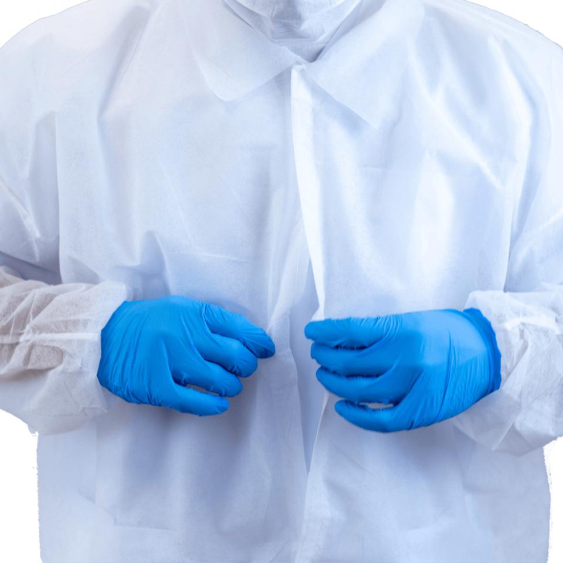 Bata laboratorio PP Velcro sin bolsillos Blanca Ca