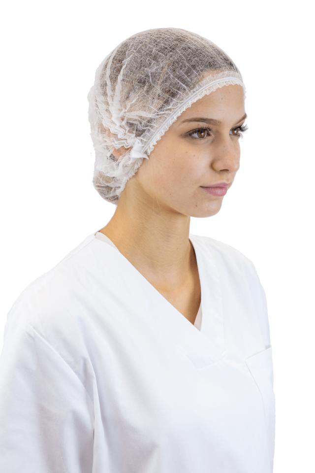Gorro circular PP plegado acordeon Blanco Caja 100