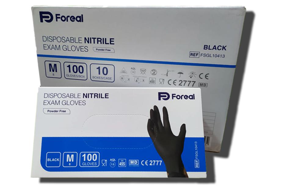 Guante desech  nitrilo s/polvo 3 5 gr Negro M