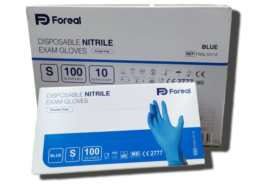 Guante desechable nitrilo s/polvo 3 5 grs  Azul S