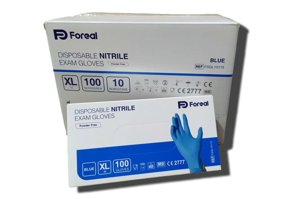 Guante desechable nitrilo s/polvo 3 5 grs  Azul XL