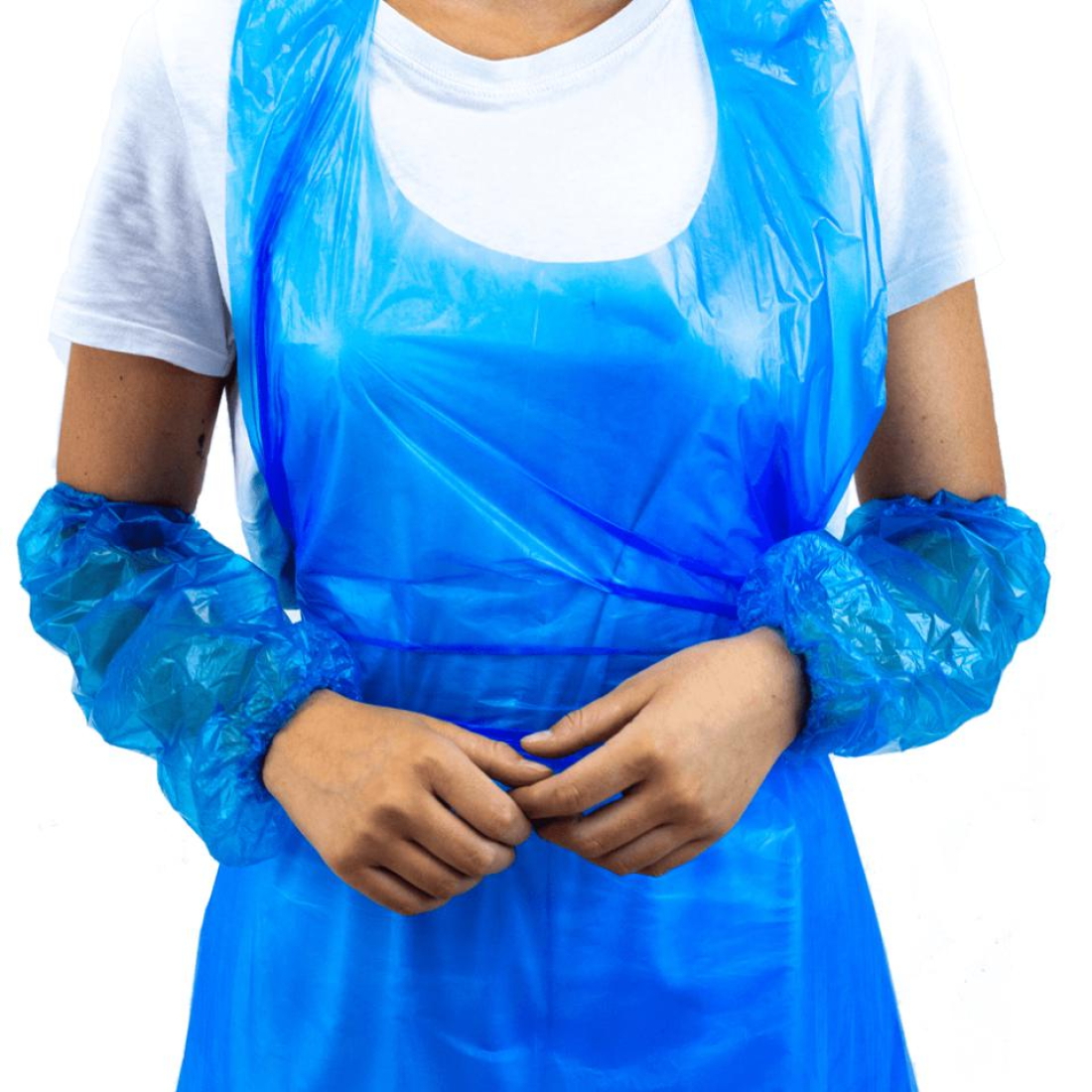 Manguito Plastico 0 02 mm Azul Caja 1000 uds